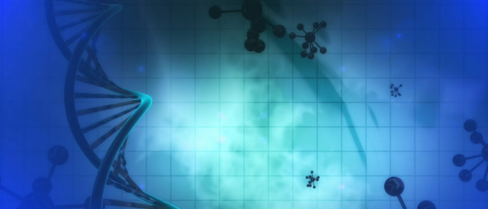 DNA molecule and double-helix structure against a blue background, representing CMS plans to broaden the CGT Access Model beyond sickle cell disease.