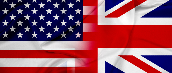 Waving US and UK flags to symbolize impact of UK–US pharmaceuticals agreement