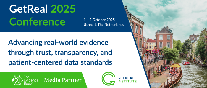 GetReal 2025 Conference banner with event details and scenic canal view of Utrecht, The Netherlands.