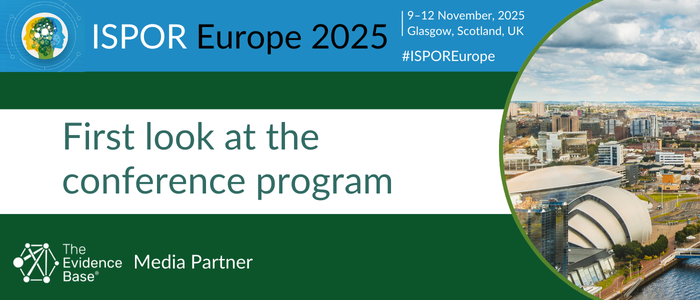 Banner for ISPOR Europe 2025 in Glasgow, announcing a first look at the conference program.