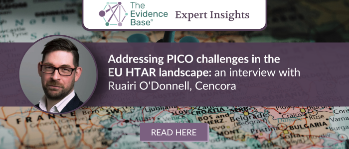 Ruairi O'Donnell discusses PICO challenges in the EU HTAR landscape in an interview for The Evidence Base