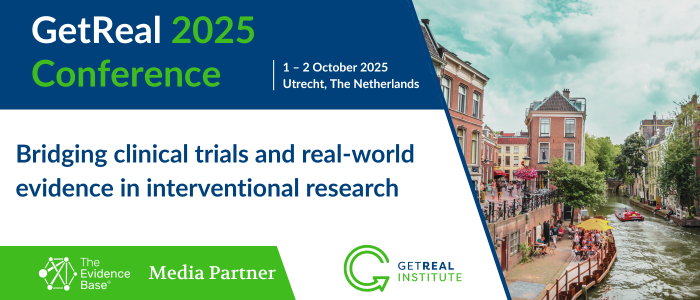 GetReal 2025 Conference banner with event details and canal view of Utrecht, The Netherlands.
