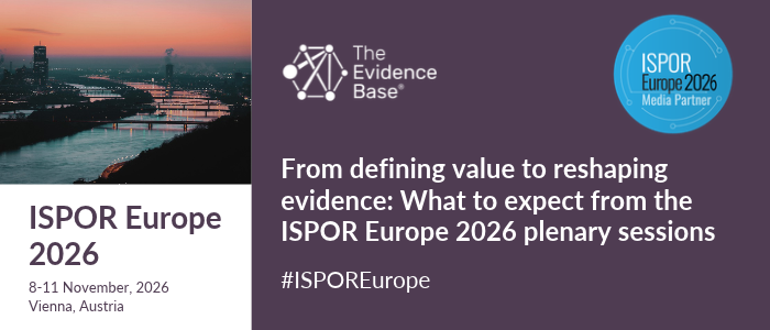 ISPOR Europe 2026 banner with Vienna skyline and text reading “From defining value to reshaping evidence: What to expect from the ISPOR Europe 2026 plenary sessions.”