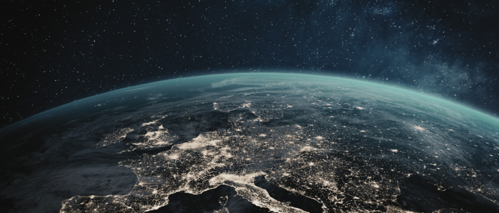 Night view of Europe from space symbolizing digital infrastructure for EHDS and TEHDAS2 guidelines